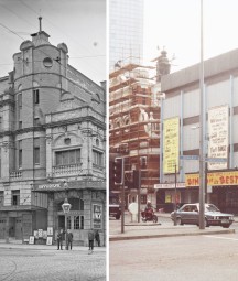 Comparison photograph, left is the Hippodrome in Belfast, the right shows the New Vic.
