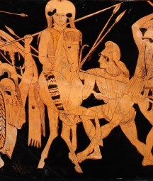 a close up image of a Grecian vase 