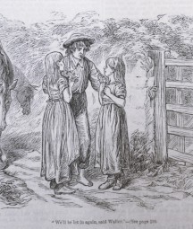 Image from Young Ireland magazine of a family in front of a locked gate and house.