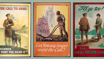 Selection of WW1 Irish recruitment posters.