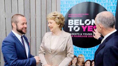 Michael Barron with President and Dr McAleese 