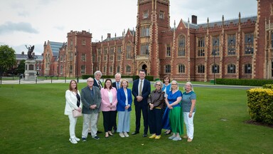 ane O’Neill, QUB Librarian John Grenham, NLI Board Eoin McVey, NLI Chairperson Genevieve Wyeth, NLI Board Dr Brian Lang, NLI Board Caitriona Sharkey, NLI Board Prof Richard Miles, QUB Provost and Deputy Vice-Chancellor Lorelei Harris, NLI Board Liz Coffey, NLI Board and Head of Communications and Development Dr Audrey Whitty, NLI Director Deirdre Wildy, QUB Head of Special Collections and Archives