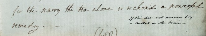 "If this does not answer try a bullet in the brain" - an amendment to Mary Ponsonby's mid-19th century remedy For The Kings Evil, Ms 5606