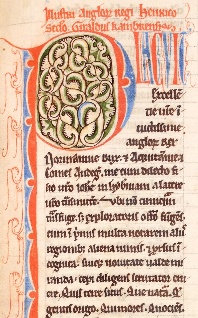 A beautifully illuminated capital P. NLI ref. Ms. 700