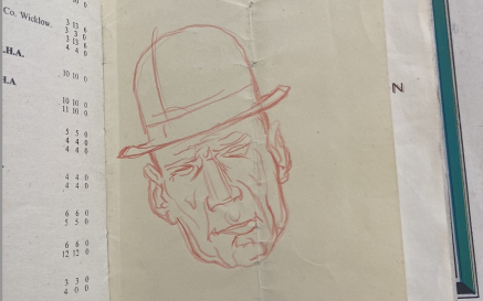 Harry Kernoff papers open with a sketch of a man