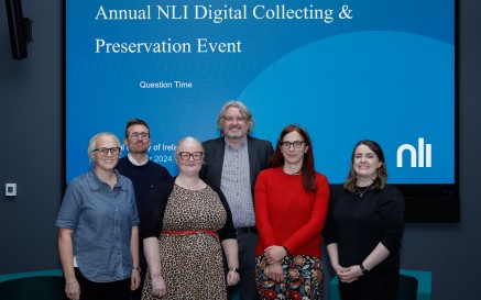 L-R Maeve Gebruers of ITMA, Kieran O'Leary of NLI, Sharon McMeekin of DPC, Eoghan Ó Carragáin of NLI, Harriet Wheelock of RCPI, Maria Ryan of NL