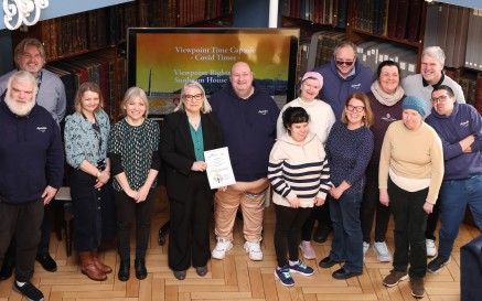 Sunbeam house crowd with NLI Director Dr Audrey Whitty